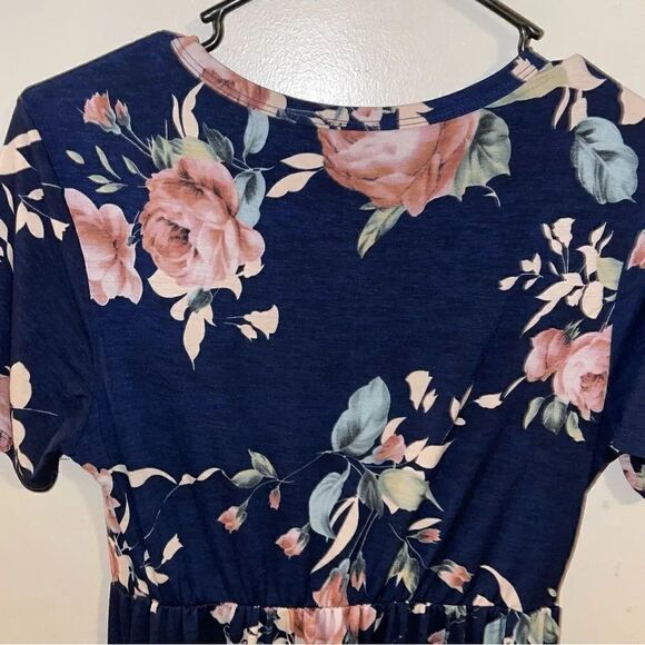 Beeson River Navy Blue Floral Maxi Dress - Picture 3 of 6
